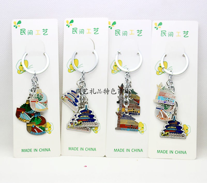 Manufacturer Direct sales Beijing attractions Key buttons Key buttons Beijing Travel souvenirs to send old foreign small gifts