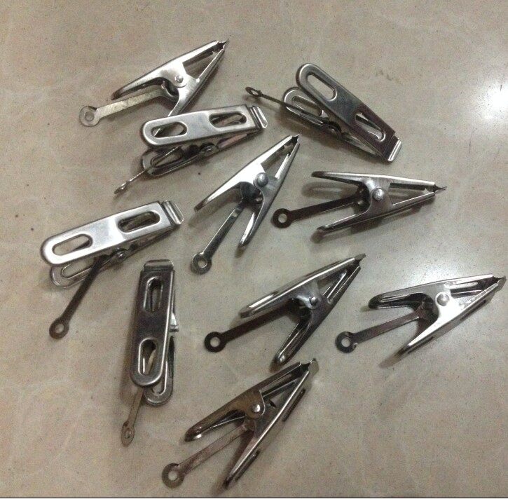 Stainless steel small clip boutique stockholder with chain replace small clip of stainless steel clotheshorse 