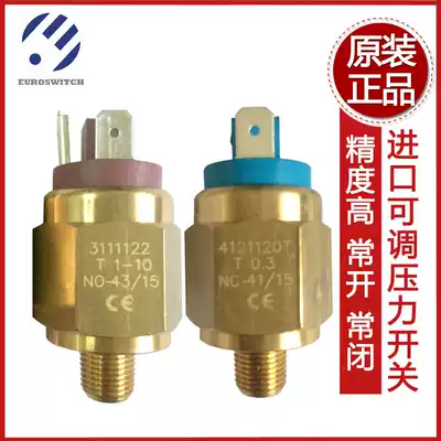 Original imported EUROSWITCH micro pressure switch 4111620 set point adjustable normally open air pressure switch
