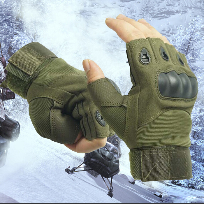 Outdoor cycling sports Field fishing Driving equipment Breathable non-slip self-defense army fan half-finger tactical boxing gloves