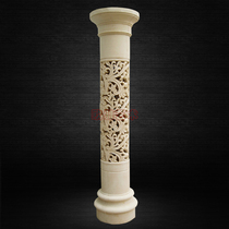 Art landscape decorative pillars sandstone hollow columns sandstone relief hollow home decoration columns interior decoration columns