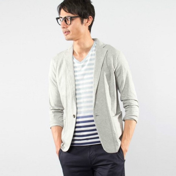 JUN潮牌春夏新品搭配单品修身针织西服