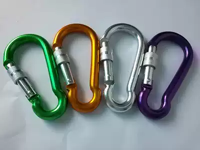 Color bold No. 10 gourd-shaped aluminum alloy with lock mountaineering buckle outdoor hiking large quick buckle