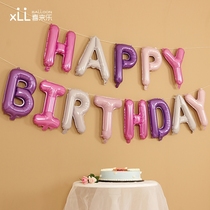 Baby full moon 100 days decoration supplies Childrens birthday Adult party decoration English letter aluminum film balloon