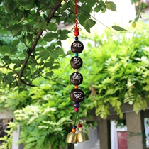 Ping an Bean wind chimes manual anti-theft decoration copper bell four series Lijiang Dongba home door decoration ethnic decoration pendant