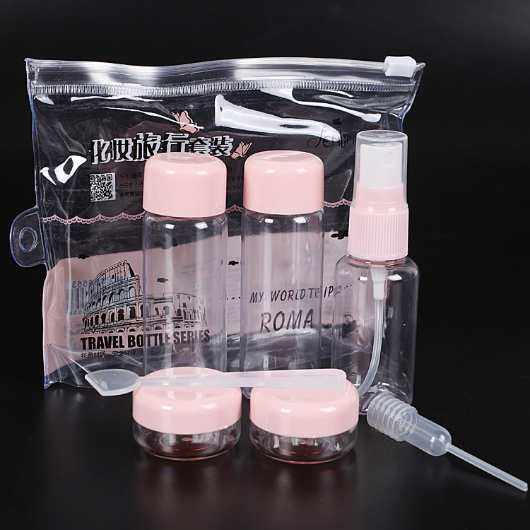 Fenling portable travel empty bottle Spray bottle Screw cap bottle Cream box Bubble bottle Cosmetic sub-packaging empty bottle trial package set