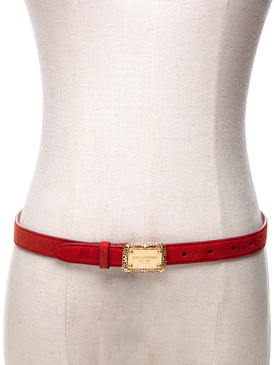 Dolce&Gabbana 红色金属扳扣式腰带
