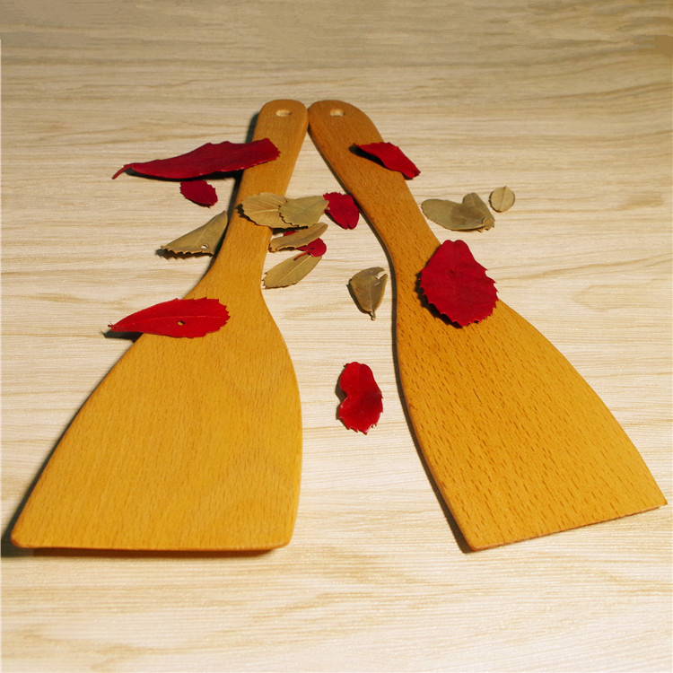 Hatsuki Original imported Beech Non-stick spatula Cooking spatula Cooking spatula Mixing spatula Wooden flat spatula Wooden spatula