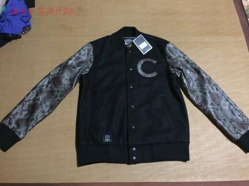 Special Offer: Criminal Damage Python-Patterned Wool Jacket/Baseball Collar Coat/Trendy Brand