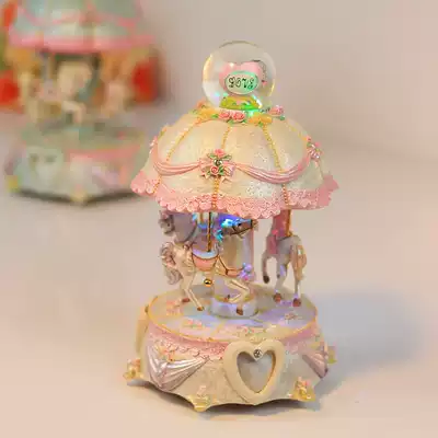Lantern glowing crystal ball music box Music Box Carousel photo creative Valentine's Day gift to girlfriend