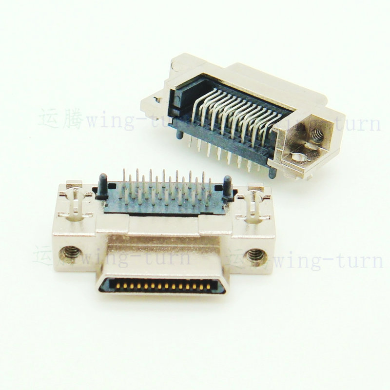 Yun Teng HMCR28FS-90 scsi board female head 0 8 pitch VHDCI28 core PC B small black clip