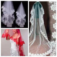 Хорошая вуаль новая коллекция новый мать кружево 2.5 Свадебное платье 1,5 метра красный Вуаль хвост свадебное белый вуаль