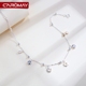 Retro phiên bản Hàn Quốc của mặt trăng và mặt dây chuyền vòng chân vòng chân 925 cô gái bạc Hàn Quốc Sen đơn giản chân cá tính chân trang sức vòng chân nữ đẹp Vòng chân