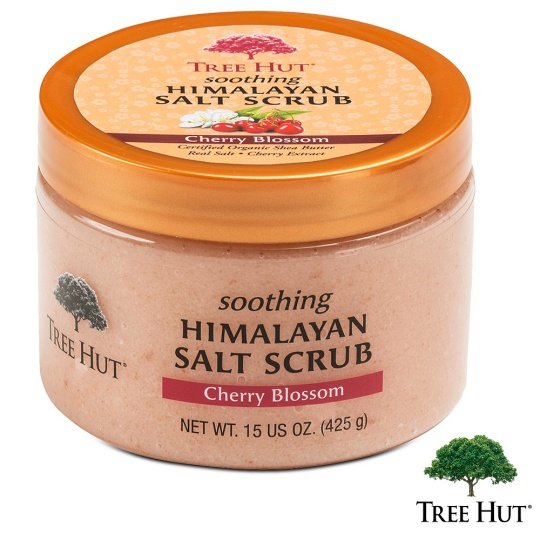 台湾官网直邮进口Tree Hut树上小屋高山盐磨砂膏-野樱桃樱花香味