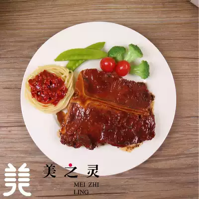 New product custom simulation classic T-bone steak food food model fake dish sample photography props window display