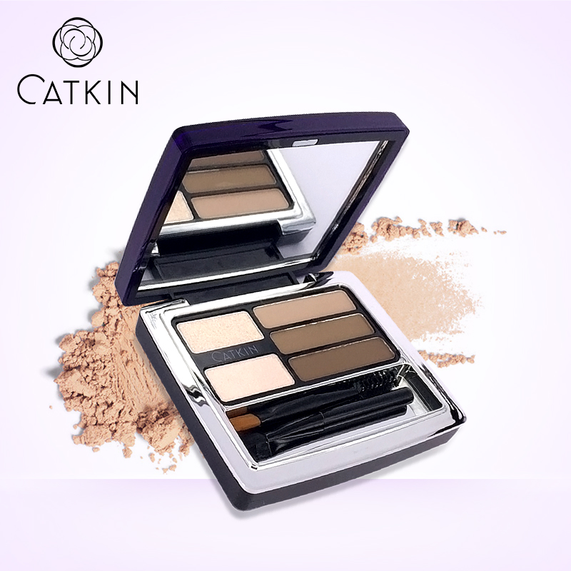专柜正品 Catkin卡婷立体塑形眉粉 持久防水自然高光鼻影阴影棕色