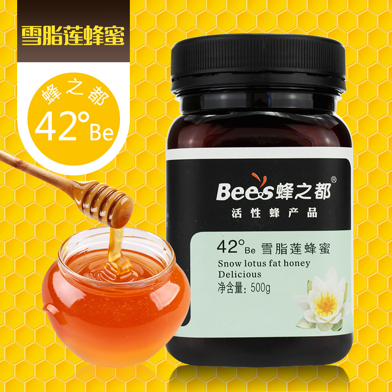 Bee’s蜂之都雪脂莲蜂蜜500g 护生堂 波美度大于等于42度fzd