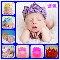 Children Photography Props Art Photography Props Newborns Photogramme Photogramme Hand-crafted Crochet Crown Mouldings