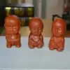 Tea pet ornaments Little monk water spray tea play tea set accessories Purple Sand ceramics Pee boy pee doll 3pcs