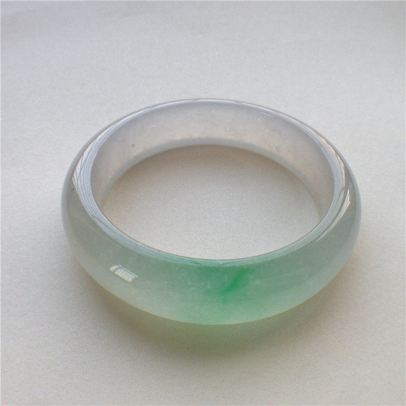 Jade Bracelet Jade Bracelet Natural Burmese Gao Bingqiguang Zhengyang Green Jade Bracelet Ice Floating Flower Jade Jade Bracelet