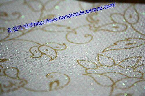 Korea 14CT new version of colorful embroidery cloth Pearl bright silk cloth bottom Beige classical pattern cross-stitch cloth