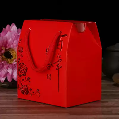 Wedding supplies Daquan Wedding sugar box Bronzing hundred years of friendship Happy sugar box Candy box carton return gift box