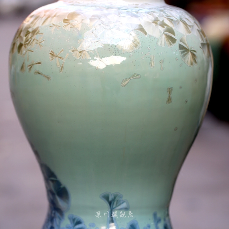 Jingdezhen crystalline glaze up landing big gourd bottle of feng shui furnishing articles furnishing articles home craft adornment porcelain