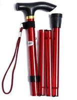 Gấp trekking cực nhôm hợp kim ánh sáng khóa ngoài T xử lý vận chuyển kính thiên văn carbon ông già đi bộ gậy đi bộ - Gậy / gậy gậy chống trượt có đèn pin cho người già