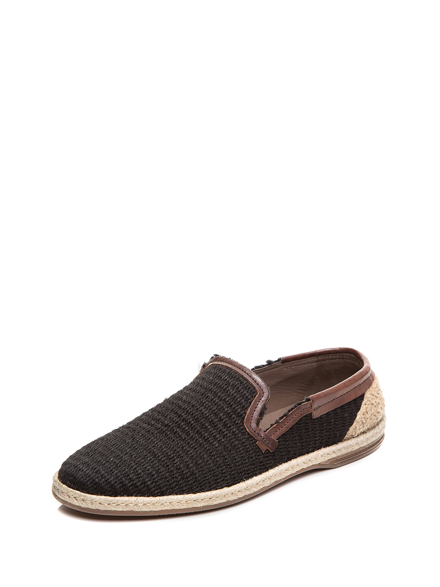 Dolce&Gabbana 咖啡色草席编织休闲鞋