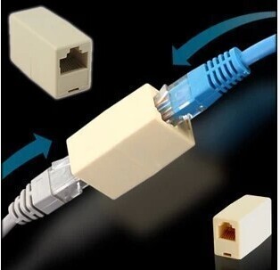 Internet straight-through head RJ45 straight-through headnet route via headnet route connector for extension of the joint