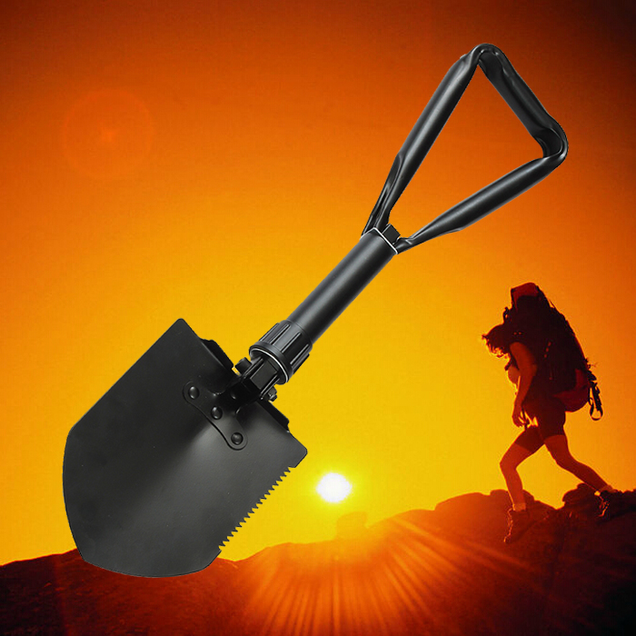 Multi-function large engineer shovel folding iron survival tool shovel iron shovel camp field equipment