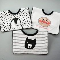 Baby saliva towel Baby square bib soft 0 cotton cartoon 1 large size 2 eating bib 3 years old snap