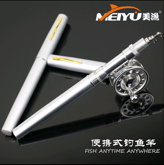 Portable flying wheel pen-style fishing pole mini-fishing rod fishing rod Fishing wheel flywheel package mini-bar