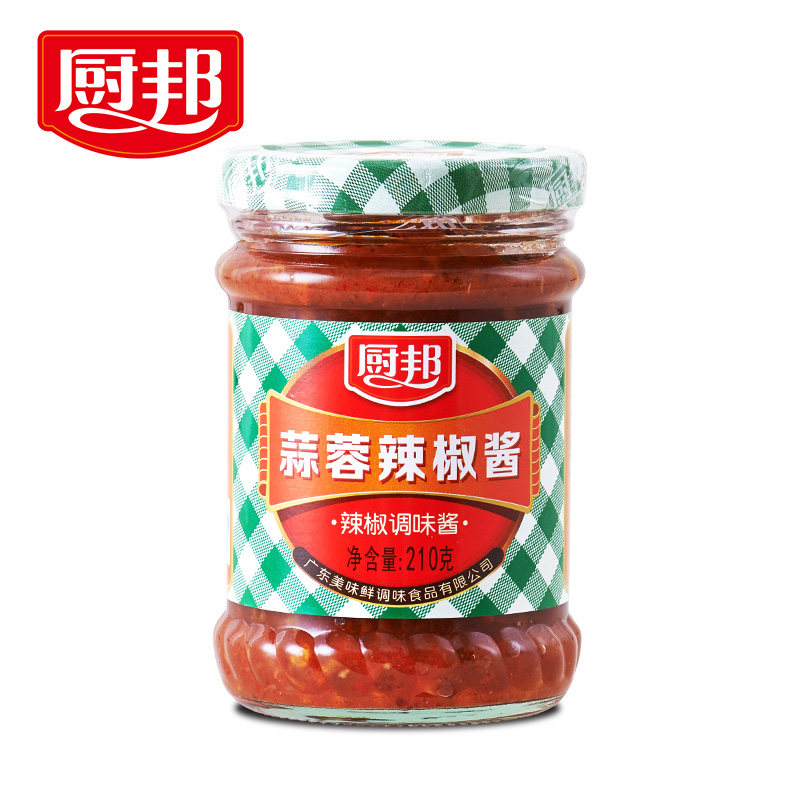 【天猫超市】厨邦 蒜蓉辣椒酱210g下饭酱火锅蘸酱调味蘸酱辅料