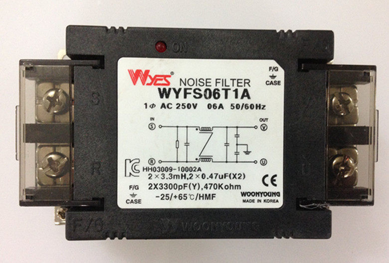 WYFS06T1AD WYFS06T1A Original imported Korea Yunyong power filter 6A 250V