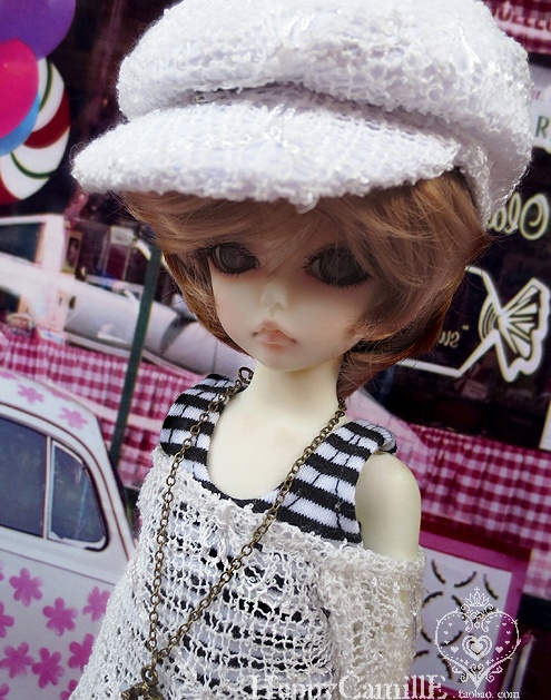 BJD SD Doll Wig hair hair imitation horse seaMao Ea level short hair chestnut brown 1 8