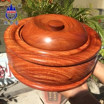 Myanmar Flowers Pear Wood Eight Treasure Box One figure of solid wood Wood Whole Wood Poly Basin Swing Piece Red Wood Storage Tank Special Price
