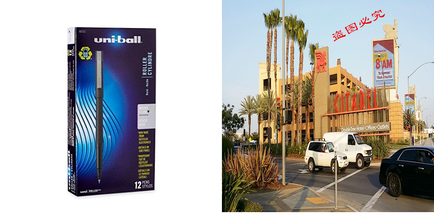 uni-ball Stick Micro Point Roller Ball Pens Pack of 12 Bla