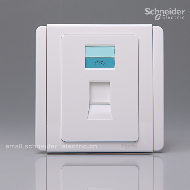 Schneider Chwins E3000 Metropolitan (white white) single-link telephone socket unit 4th-line telephone socket