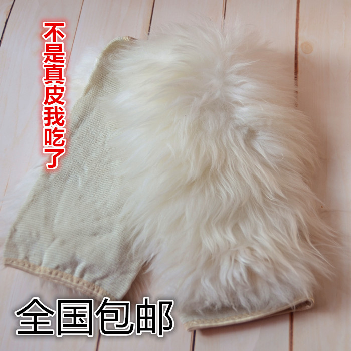 Winter long-haired thickened wool knee pads Genuine leather real fur hair one-piece middle-aged and old warm real Xinjiang sheepskin leggings