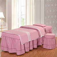 Beauty khăn trải giường gia đình bốn phong cách châu Âu vẻ đẹp thẩm mỹ viện massage giường điều trị lanh chăn che custom-made miễn phí vận chuyển - Trang bị tấm ga trải giường gội đầu