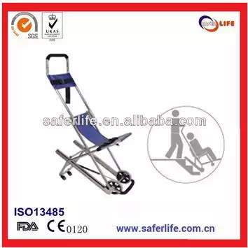 Aluminum alloy stair folding stretcher emergency rescue stair sliding stretcher