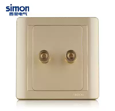 Simon Switch Socket 55 Series Champagne Gold One Audio Socket 2 Head N55401-56