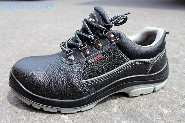 Derun national standard cowhide labor insurance shoes men and women safety shoes steel toe anti-smashing anti-puncture breathable solid bottom wear-resistant