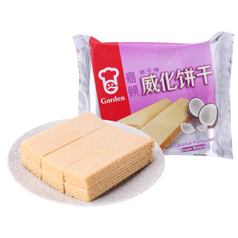 【天猫超市】嘉顿威化 椰子味 50g/袋  威化饼干  休闲饼干