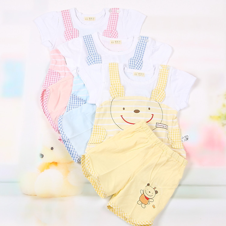 哈咪奇童装婴幼儿夏童装儿童纯棉短袖短裤外出服套装23260213