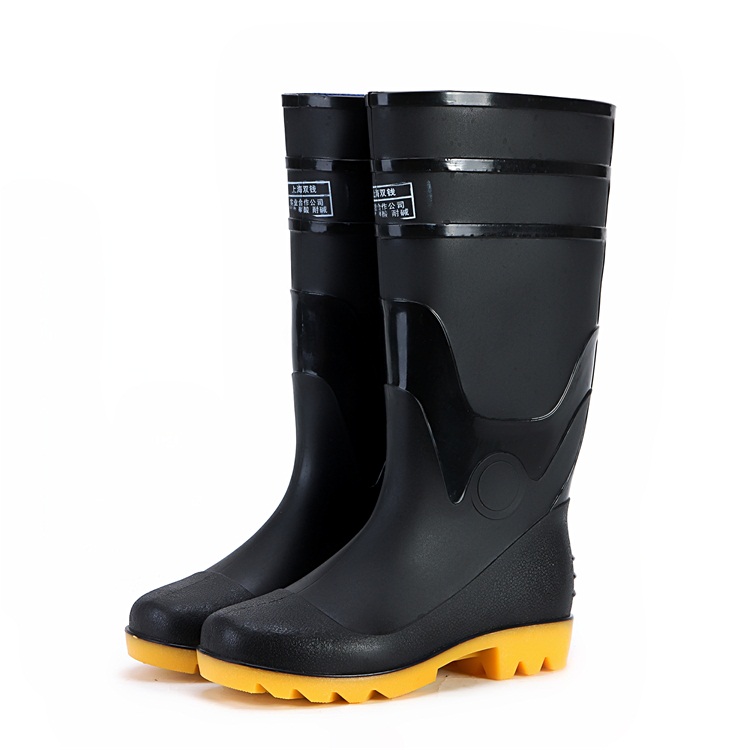 High tube scrub overshoes rain boots waterproof shoes beef tendon wear-resistant rain boots men's rain boots waterproof non-slip fishing shoes water boots