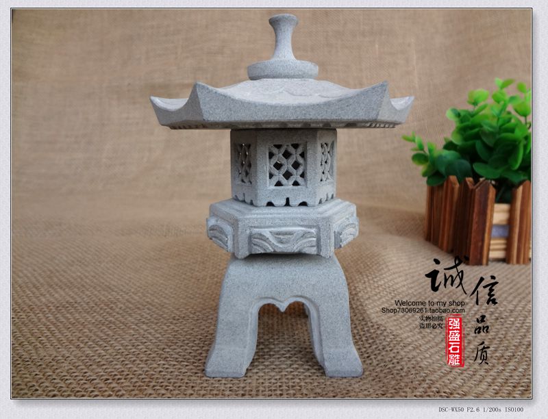 Stone carving decoration lighthouse small ancient tower decoration creative fashion new art decoration tower business gift feng shui bluestone lantern