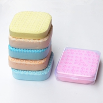 Face wash and makeup face sponge powder puff cleanser padded big bamboo charcoal deep clean natural antibacterial Japan and South Korea