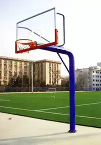 Ground round tube basketball stand fixed basketball stand campus basketball stand Standard basketball stand game basketball stand